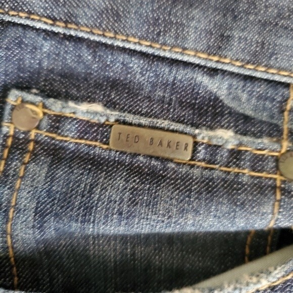 Ted Baker Vintage Y2K 100% Cotton Button Fly Relaxed Straight Leg Denim Jeans 34 - Picture 7 of 16